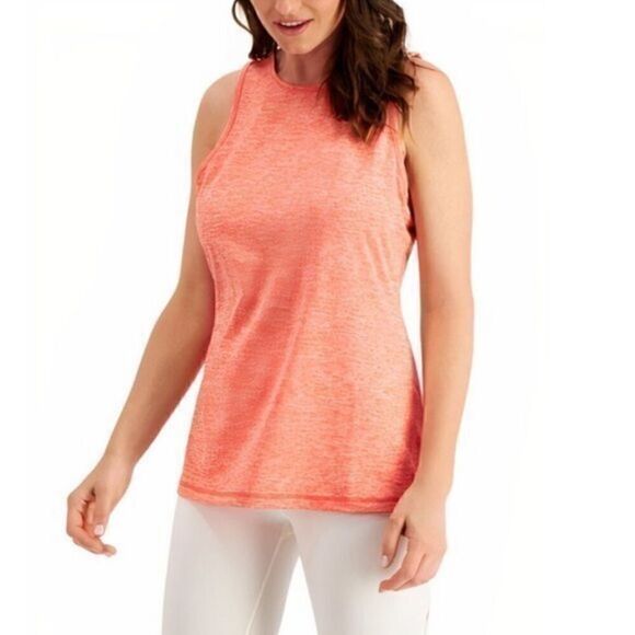 ID Ideology WomenEssentials Heathered
Keyhole Back Tank Top shirt licorice red M - Picture 4 of 9